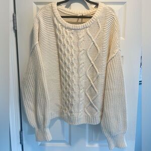 Free People Cable Knit Sweater- XL